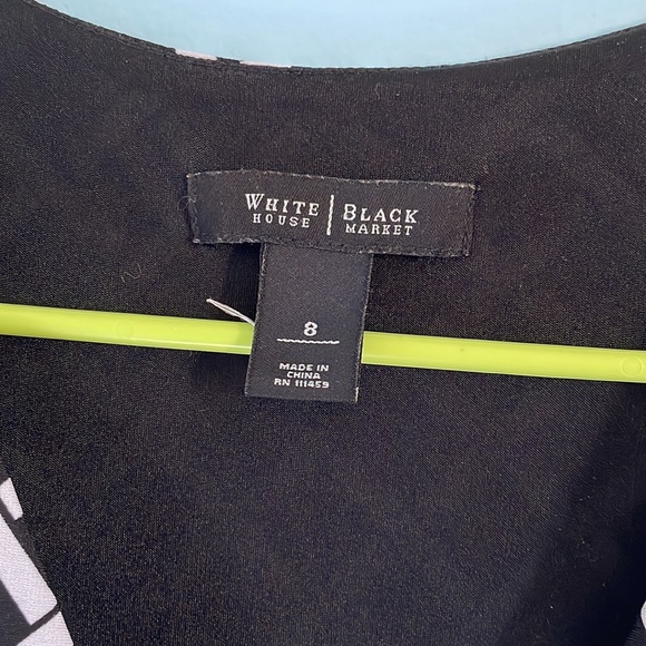 White House Black Market size 8 basket weave pattern dress - Picture 5 of 7